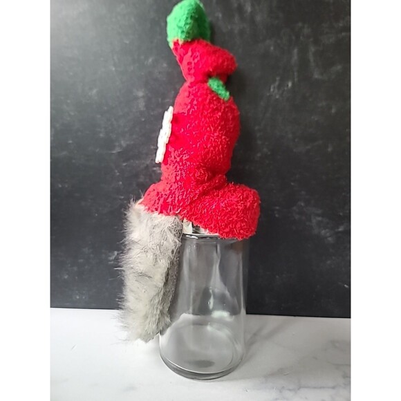 Christmas Gnome Lidded Glass Jar Handmade - Picture 5 of 10